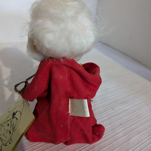 AnnaLee Santa Clause poseable doll VTG 1963 wearing a quilt pattern vest - Picture 4 of 10